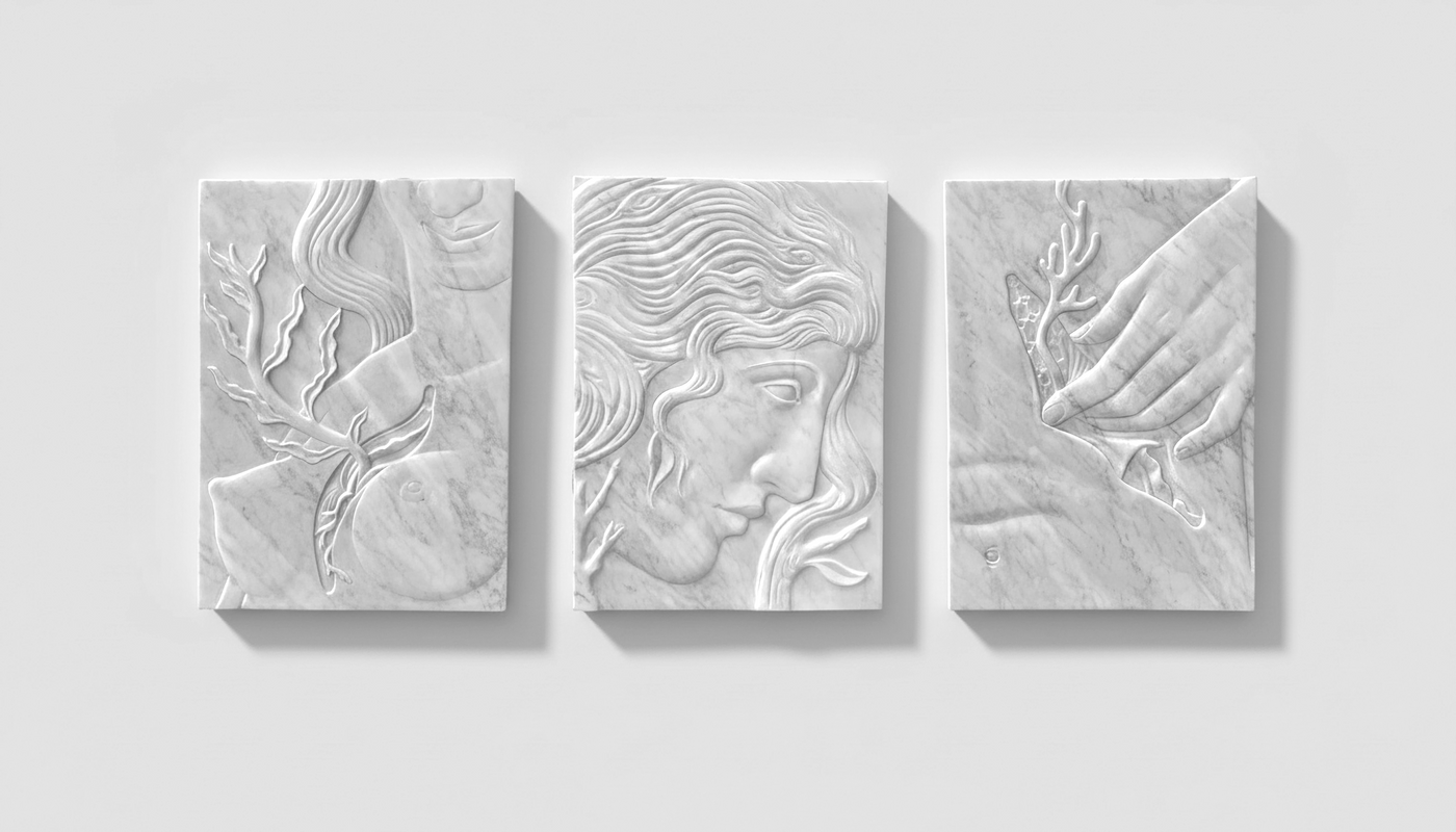 Core - Marble Sculpture by Sif Itona Westerberg