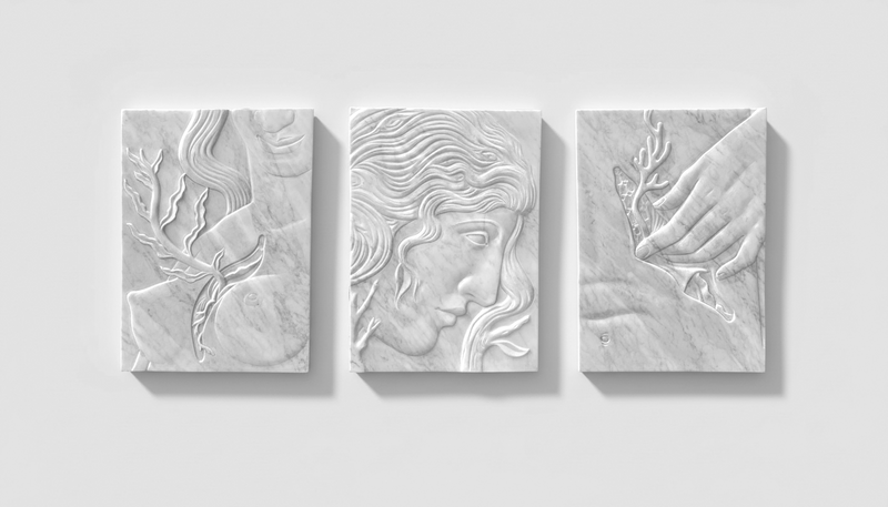 Core - Marble Sculpture by Sif Itona Westerberg